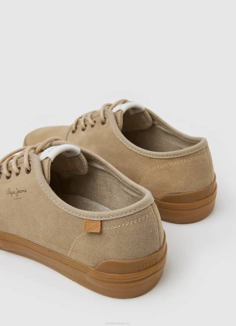 Pepe Jeans Colin Shoe Leather Sneakers Women Sand Z22X639