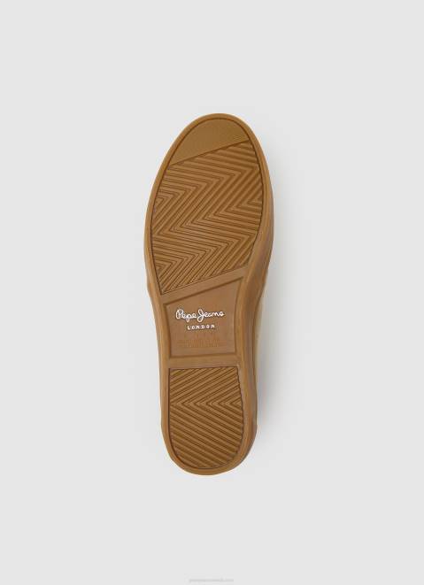 Pepe Jeans Colin Shoe Leather Sneakers Women Sand Z22X639