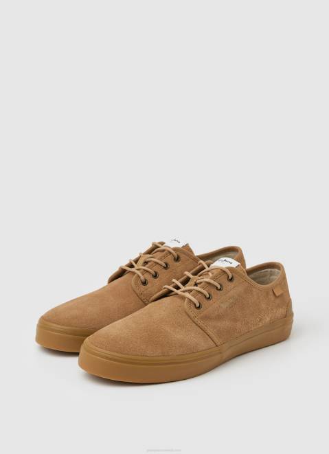 Pepe Jeans Colin Shoe Leather Sneakers Women Tan Z22X640