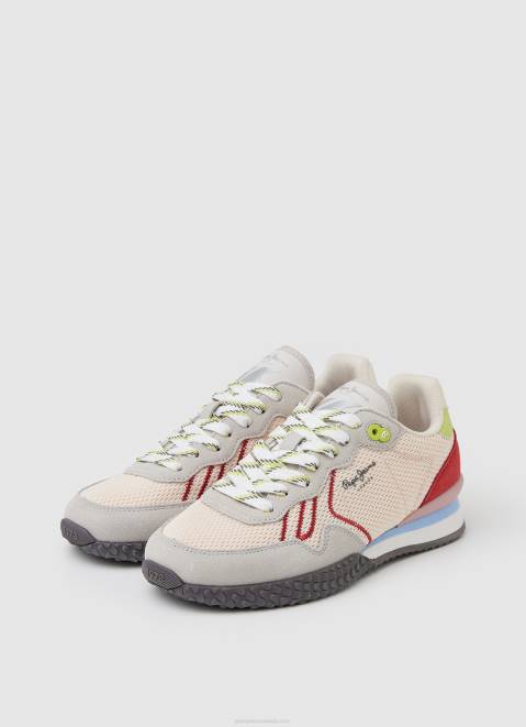 Pepe Jeans Holland Mesh Running Sneakers Women Pinkish Z22X604