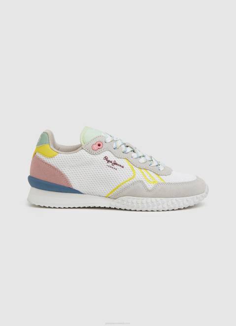 Pepe Jeans Holland Mesh Running Sneakers Women White Z22X605