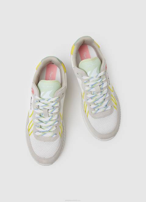 Pepe Jeans Holland Mesh Running Sneakers Women White Z22X605
