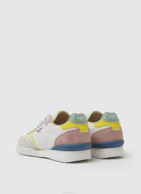 Pepe Jeans Holland Mesh Running Sneakers Women White Z22X605