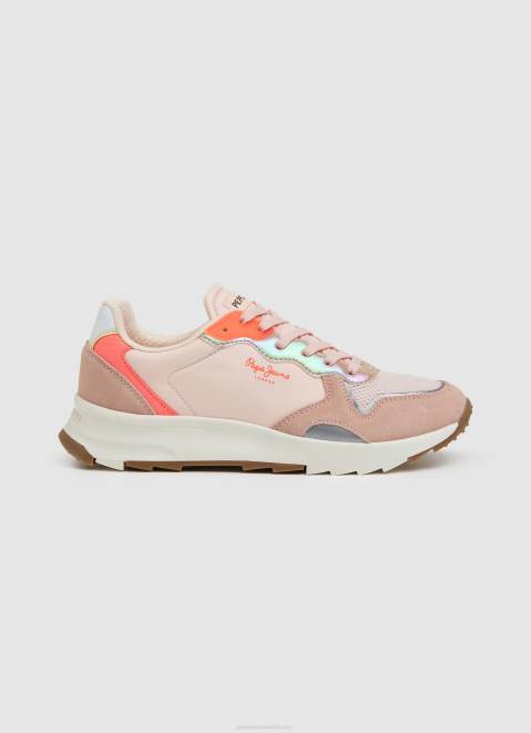 Pepe Jeans Joy Star Soft Combined Sneakers Women Mauve Pink Z22X582