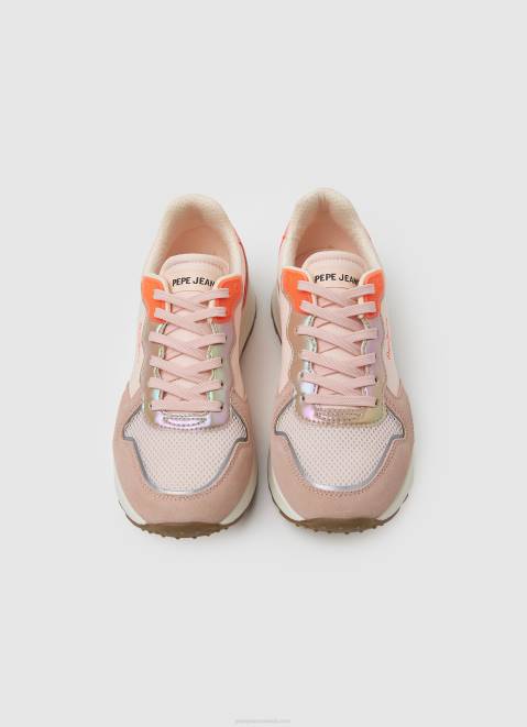 Pepe Jeans Joy Star Soft Combined Sneakers Women Mauve Pink Z22X582