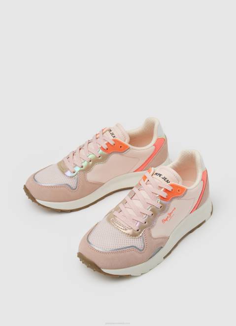 Pepe Jeans Joy Star Soft Combined Sneakers Women Mauve Pink Z22X582