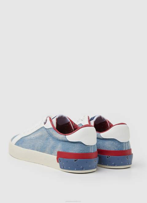 Pepe Jeans Kenton Denim Canvas Sneakers Women Factory Blue Z22X627