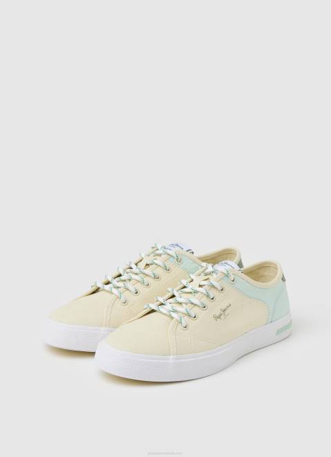 Pepe Jeans Kenton Road Basic Sneakers Women Pastel Lemon Z22X634