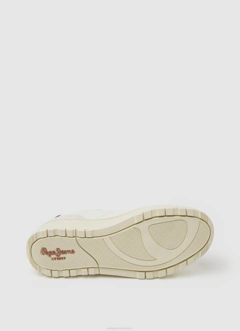 Pepe Jeans Kore Retry Leather Sneakers Women Off White Z22X571