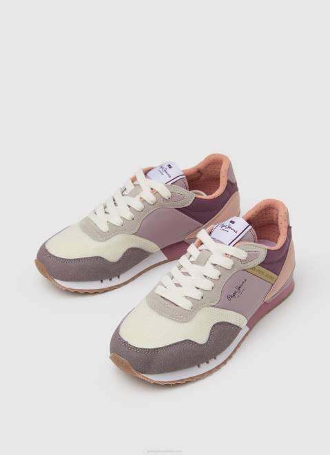 Pepe Jeans London Mad Running Sneakers Women Powder Wine Z22X622