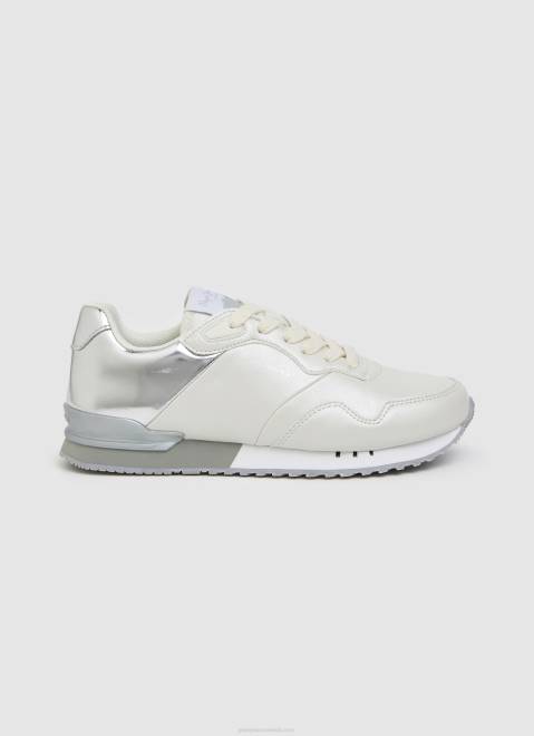 Pepe Jeans London Part Combined Sneakers Women Factory White Z22X588
