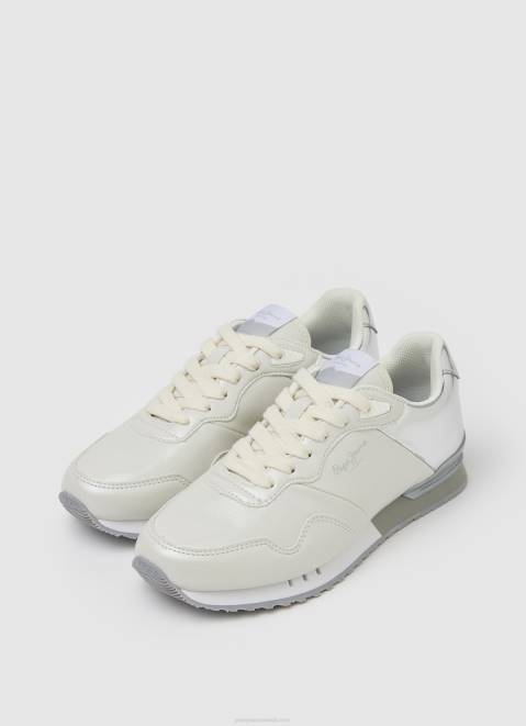 Pepe Jeans London Part Combined Sneakers Women Factory White Z22X588