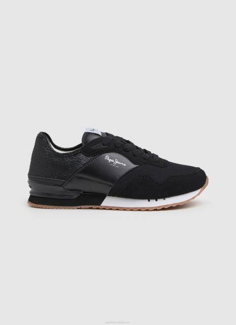 Pepe Jeans London Troy Combined Sneakers Women Black Z22X611