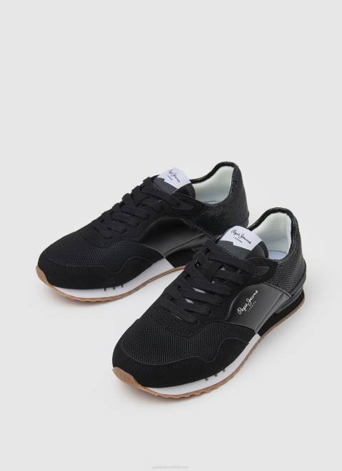 Pepe Jeans London Troy Combined Sneakers Women Black Z22X611
