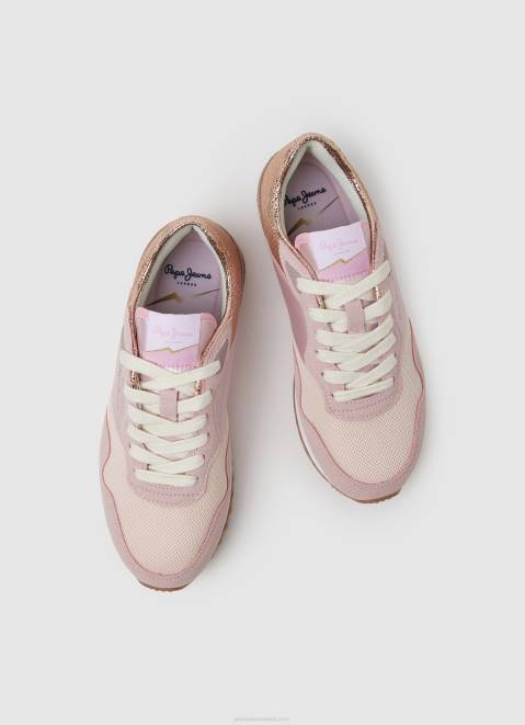 Pepe Jeans London Troy Combined Sneakers Women Factory Pink Z22X589