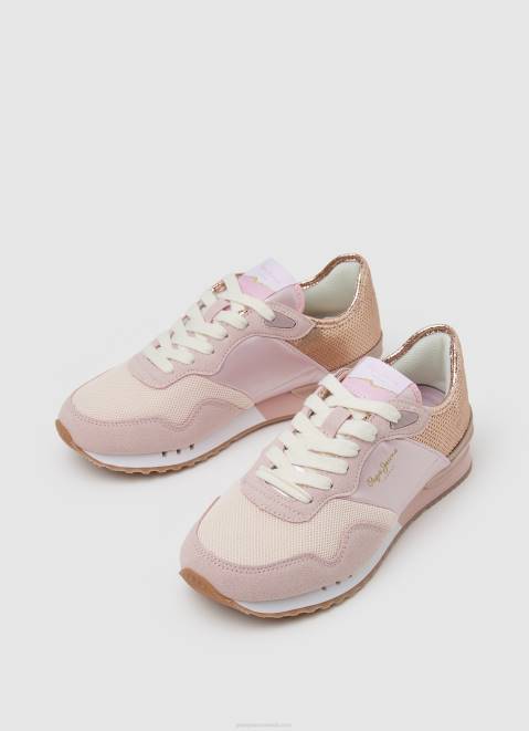 Pepe Jeans London Troy Combined Sneakers Women Factory Pink Z22X589