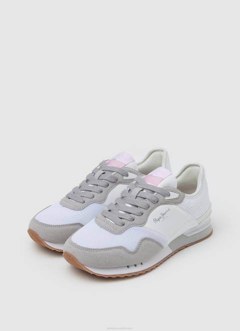 Pepe Jeans London Troy Combined Sneakers Women White Z22X590