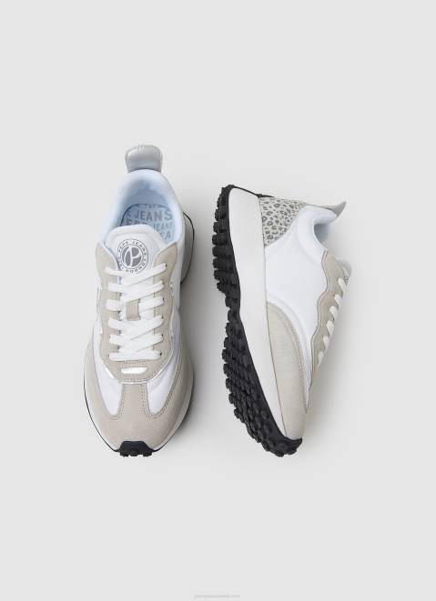 Pepe Jeans Lucky Leo Combined Sneakers Women Factory White Z22X573