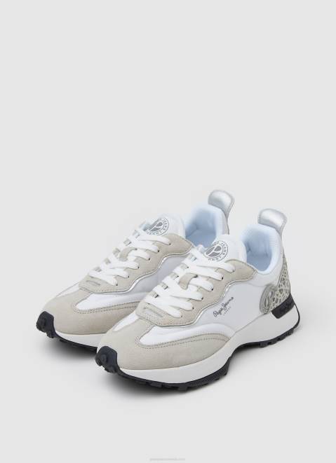 Pepe Jeans Lucky Leo Combined Sneakers Women Factory White Z22X573