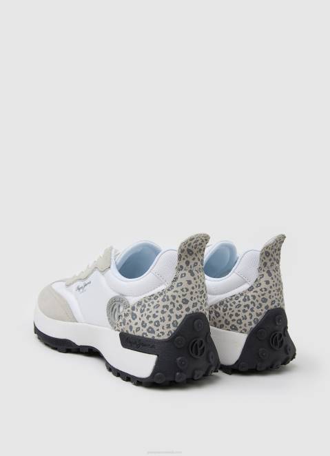 Pepe Jeans Lucky Leo Combined Sneakers Women Factory White Z22X573