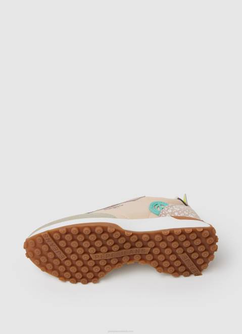 Pepe Jeans Lucky Leo Combined Sneakers Women Pale Pink Z22X579