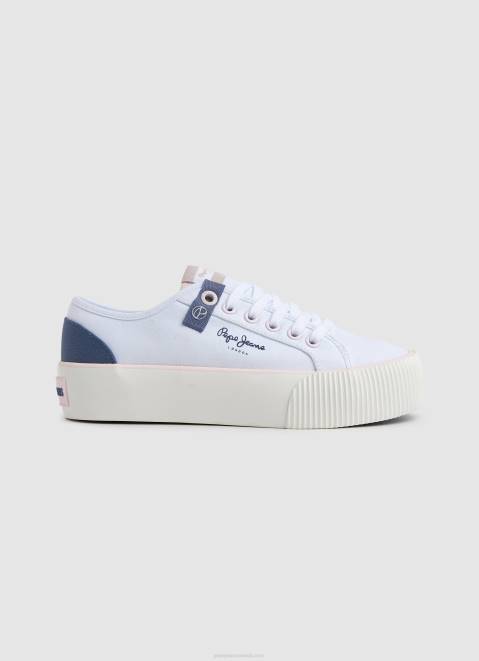 Pepe Jeans Ottis Sun Platform Sneakers Women White Z22X608