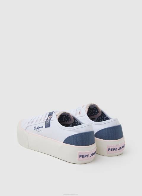 Pepe Jeans Ottis Sun Platform Sneakers Women White Z22X608