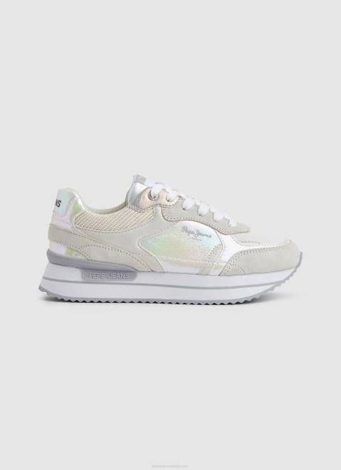 Pepe Jeans Rusper Pearl Combined Sneakers Women White Z22X596