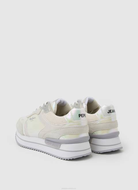 Pepe Jeans Rusper Pearl Combined Sneakers Women White Z22X596