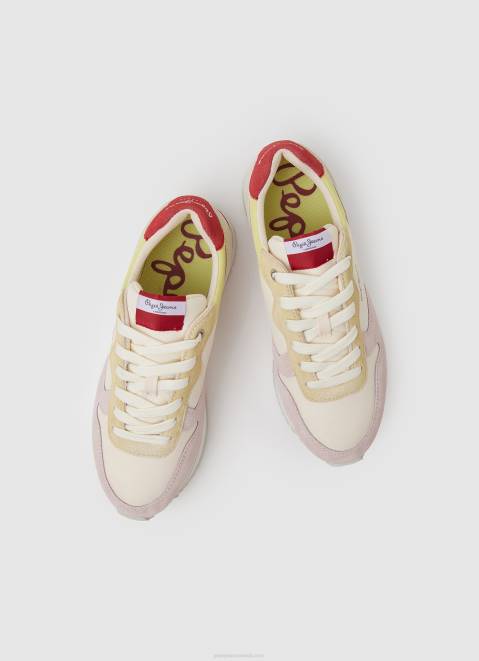 Pepe Jeans Rusper Sweet Combined Sneakers Women Factory White Z22X595