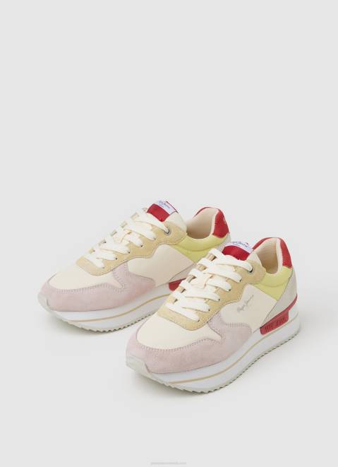 Pepe Jeans Rusper Sweet Combined Sneakers Women Factory White Z22X595
