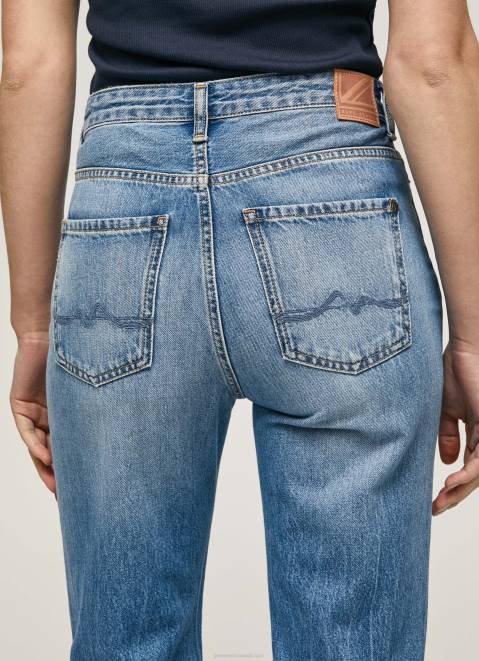 Pepe Jeans Harper High Waisted Flared Fit Jeans Women Denim Z22X64