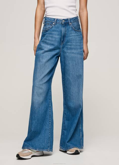 Pepe Jeans Jaimy High Waisted Wide Fit Jeans Women Denim Z22X79