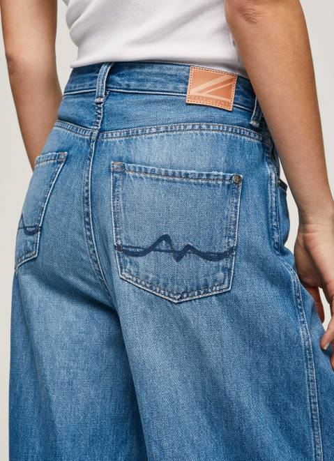 Pepe Jeans Jaimy High Waisted Wide Fit Jeans Women Denim Z22X79