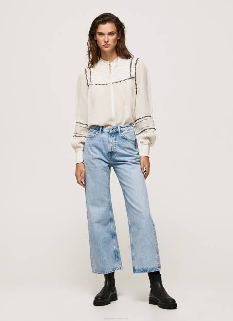 Pepe Jeans Lexa Sky High Waisted Wide Fit Jeans Women Denim Z22X78