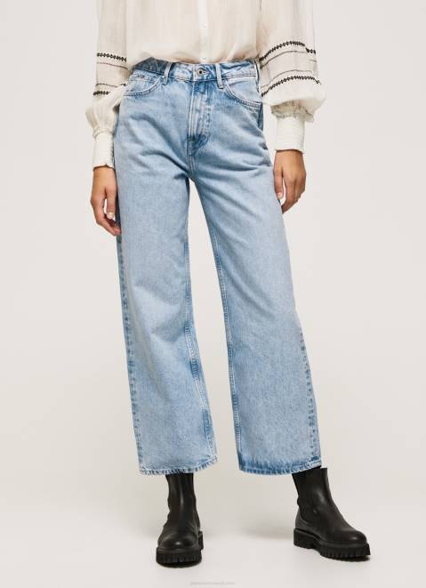 Pepe Jeans Lexa Sky High Waisted Wide Fit Jeans Women Denim Z22X78