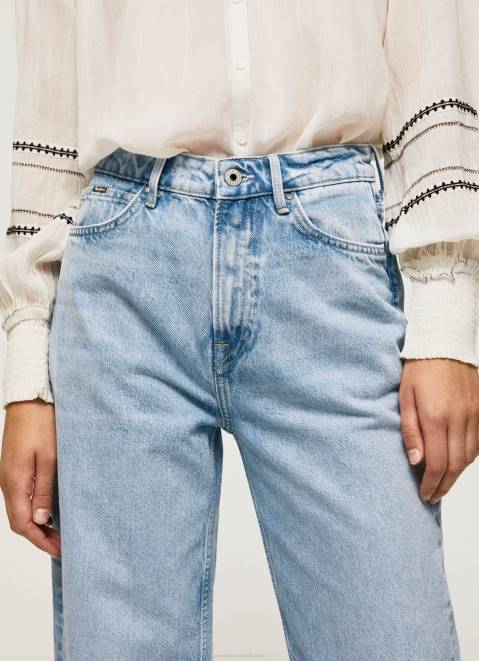 Pepe Jeans Lexa Sky High Waisted Wide Fit Jeans Women Denim Z22X78