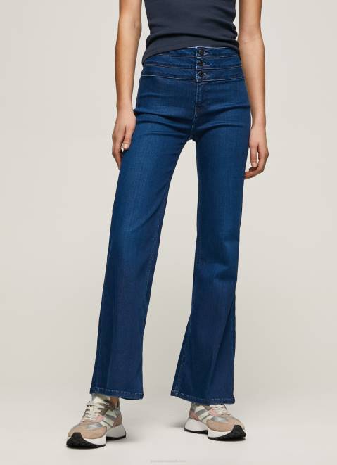 Pepe Jeans Willa Flared Fit High Waisted Jeans Women Denim Z22X62