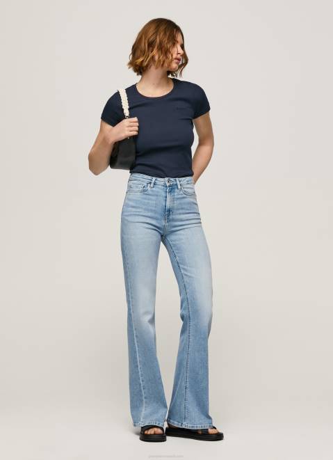 Pepe Jeans Willa High Waisted Flared Fit Jeans Women Denim Z22X59