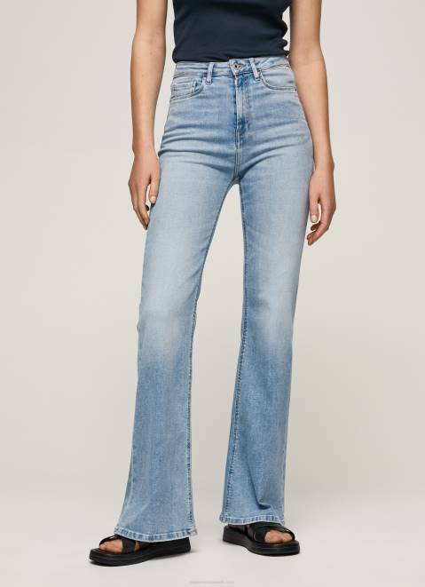 Pepe Jeans Willa High Waisted Flared Fit Jeans Women Denim Z22X59
