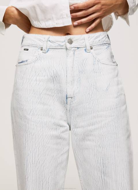 Pepe Jeans Willow High Waisted Tapered Fit Jeans Women Denim Z22X66
