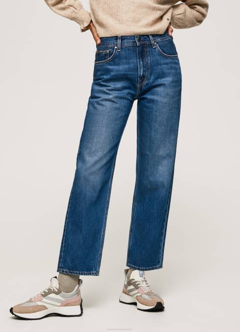 Pepe Jeans Dover High Waisted Relaxed Fit Jeans Women Denim Z22X83