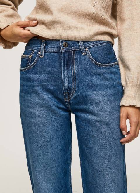 Pepe Jeans Dover High Waisted Relaxed Fit Jeans Women Denim Z22X83