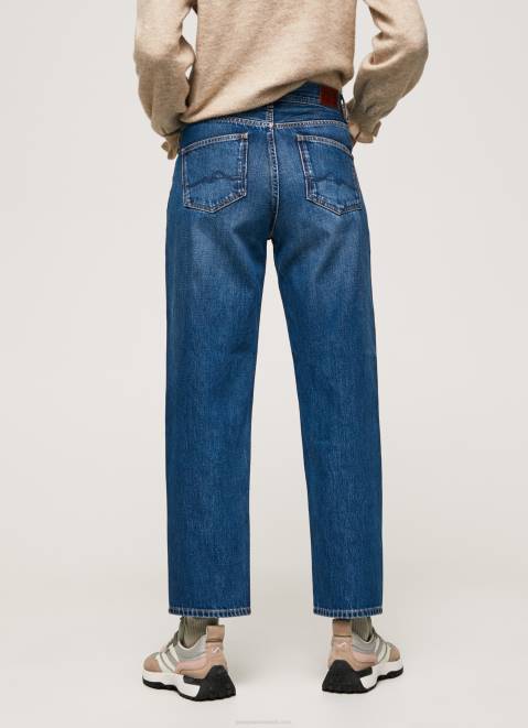Pepe Jeans Dover High Waisted Relaxed Fit Jeans Women Denim Z22X83