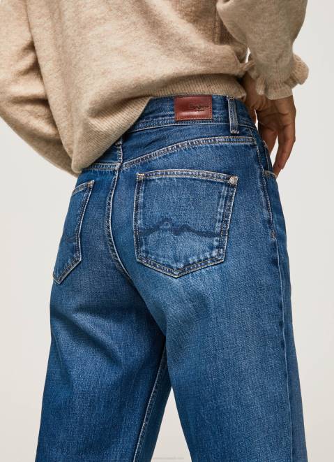 Pepe Jeans Dover High Waisted Relaxed Fit Jeans Women Denim Z22X83