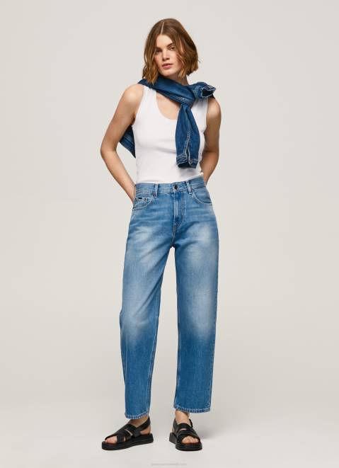 Pepe Jeans Dover High Waisted Relaxed Fit Jeans Women Denim Z22X84