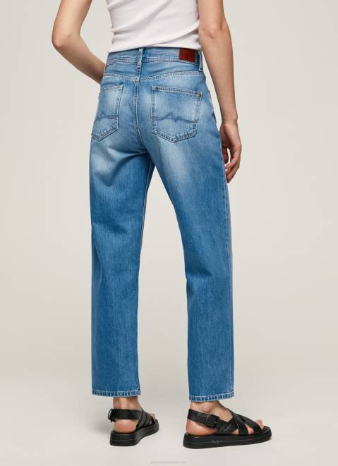 Pepe Jeans Dover High Waisted Relaxed Fit Jeans Women Denim Z22X84