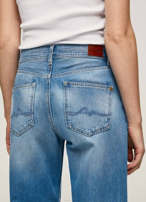 Pepe Jeans Dover High Waisted Relaxed Fit Jeans Women Denim Z22X84