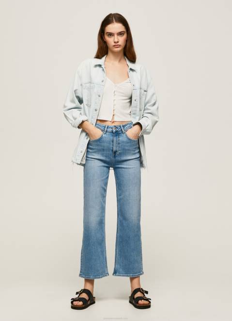 Pepe Jeans Lexa Sky High Waisted Wide Fit Jeans Women Denim Z22X90