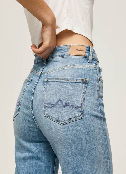 Pepe Jeans Lexa Sky High Waisted Wide Fit Jeans Women Denim Z22X90